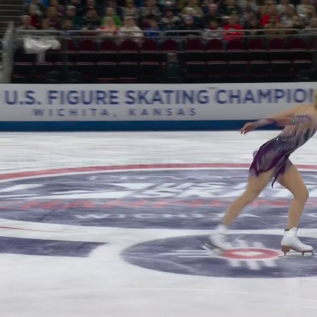 GORGEOUS triple axel from Amber Glenn in her free skate! 🤌 📺 NBC & Peacock | #PrevagenUSChamps