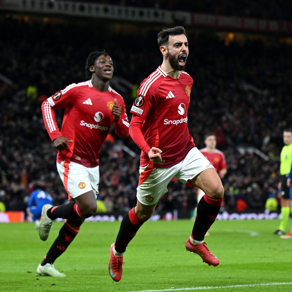 Licha’s pass 🤌 Bruno’s finish 💥 #MUFC || #UEL