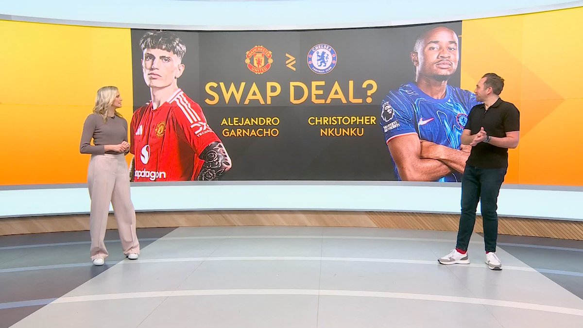 Manchester United and Chelsea are considering a swap deal between Alejandro Garnacho and Christopher Nkunku 🚨 According to Sky in Germany, there is no final decision on this yet but it is something that has been discussed 👀