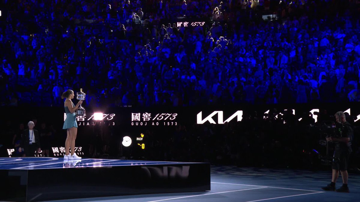 Madi's going to need to clear some space on the mantle! @Madison_keys • #AO2025