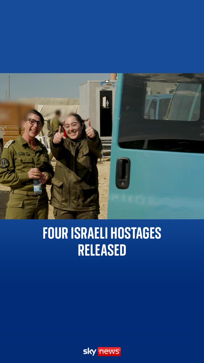 Four female Israeli hostages released by Hamas as part of ceasefire deal. Karina Ariev, Daniella Gilboa, Naama Levy and Liri Albag were all serving with the Israel Defence Forces (IDF) when they were captured.