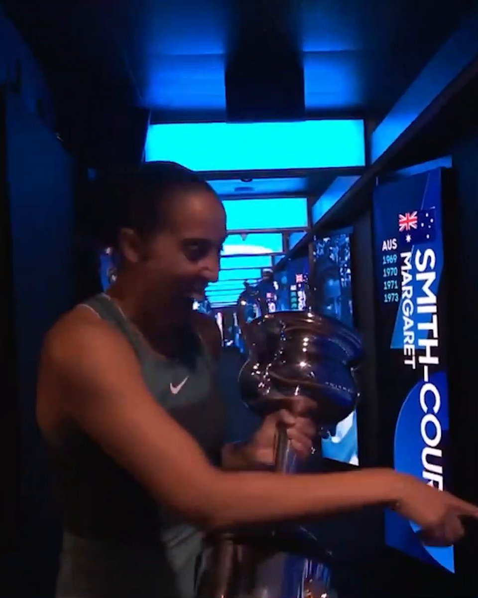 That moment when you see your name etched in tennis history 👏🏆 #AustralianOpen