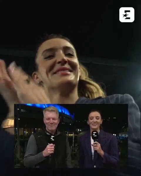 Laura Robson courtside watching her good friend Madison Keys win a Grand Slam