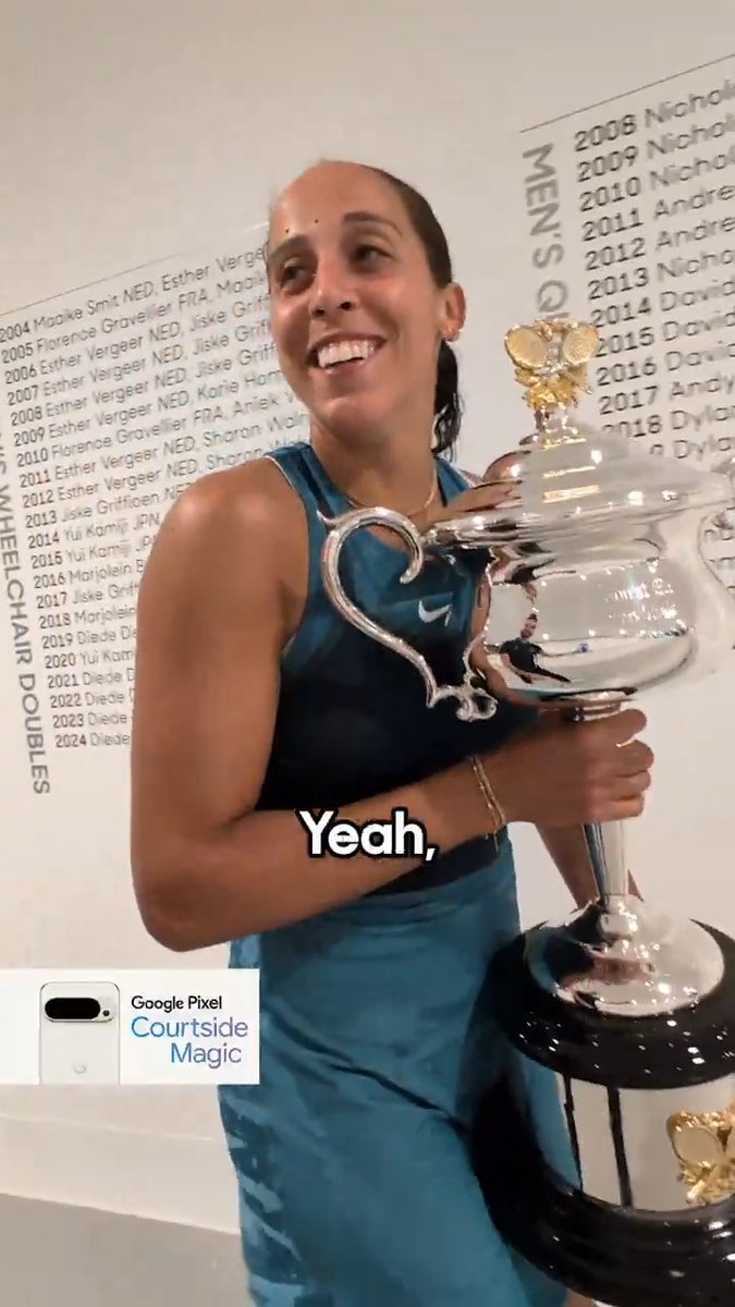 Crowning of a new AO champion 👑 Made by Google #Sponsored #CourtsideMagic with Madison Keys after her Melbourne triumph! #Pixel9 Pro