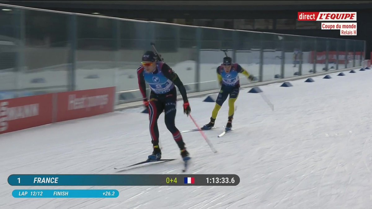 AH OUI OUI OUI 4 A LA SUITE ! 4e victoire en relais pour la France, qui sera ultra favorite pour les Championnats du Monde de février #lequipeBIATHLON