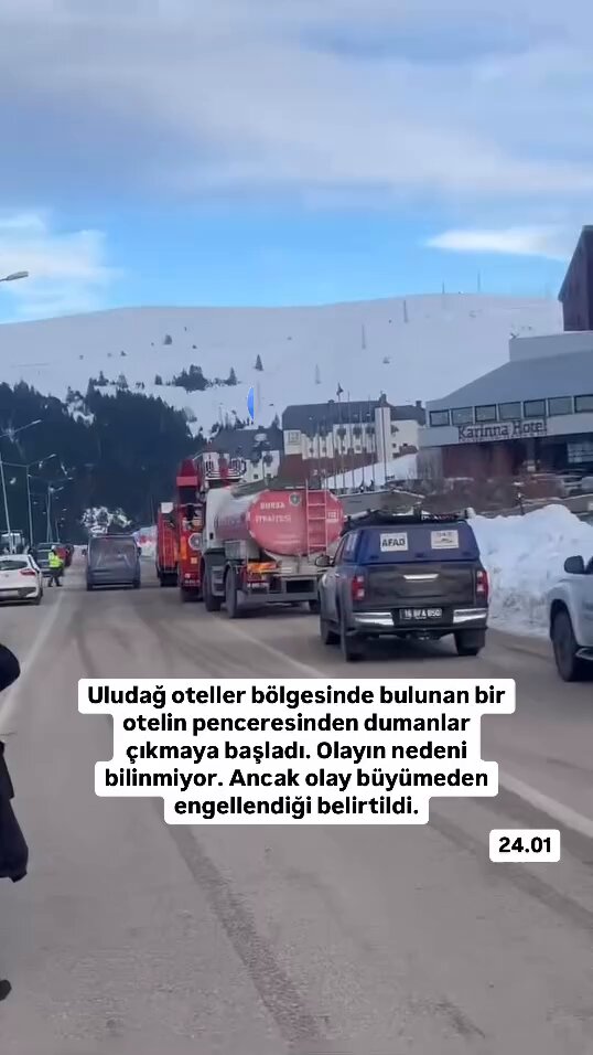 ⚪️ Bursa Uludağ'da bir otelin penceresinden duman çıkma ihbarına, itfaiye ekipleri kısa sürede müdahale etti. İddiaya göre baca dumanından çıkan dumanlar oteldeki odanın içine sirayet etti. (Başka Gazete)