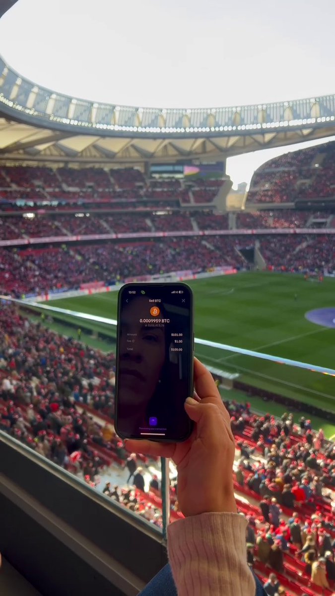 Buying ₿itcoin at the Riyadh Air Metropolitano Atlético de Madrid
