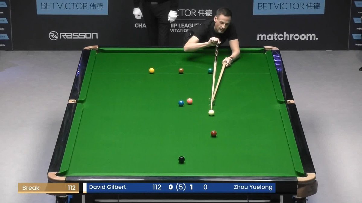 DAVID GILBERT WITH A MAXIMUM! 🤩🔥 The Farmer registers his third official 147 at the BetVictor Championship League Invitational! Just brilliant! #CLSnooker