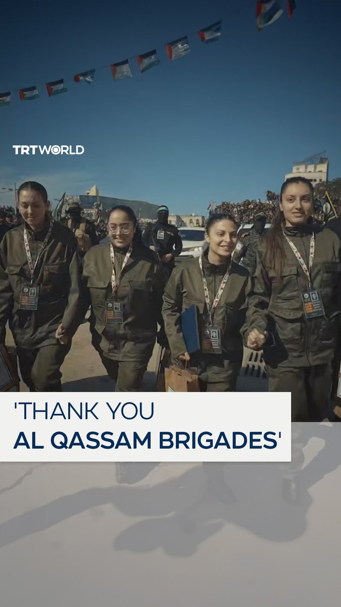 Four Israeli female soldiers handed over by Hamas to the International Committee of the Red Cross (ICRC) thanked al Qassam Brigades for the treatment they received