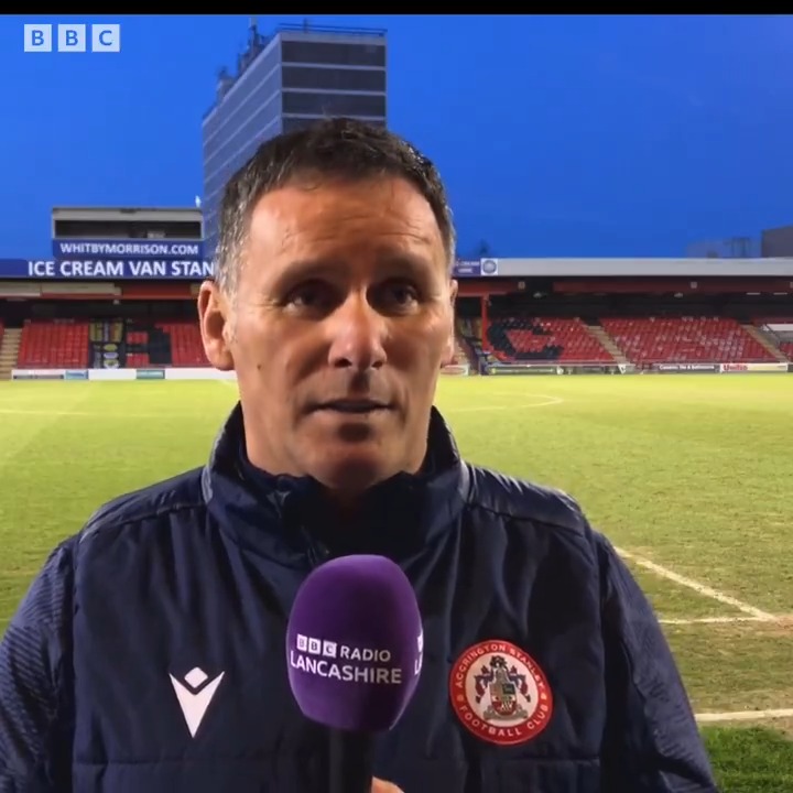 🔴 "It was a fantastic performance. [Manager] John [Doolan] wasn't here for personal reasons. We missed him a lot today and obviously the players missed him, but we've put a great performance in and dedicate that to him." #Accrington assistant boss Ged Brannan #bbcfootball