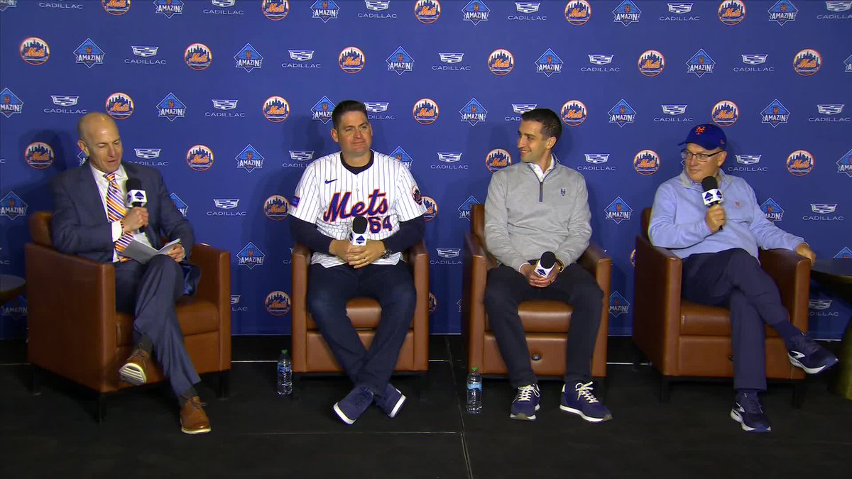 Chants of "We Want Pete" at an Amazin' Day event featuring David Stearns, Steve Cohen and Carlos Mendoza ➡️ Tri-State Cadillac