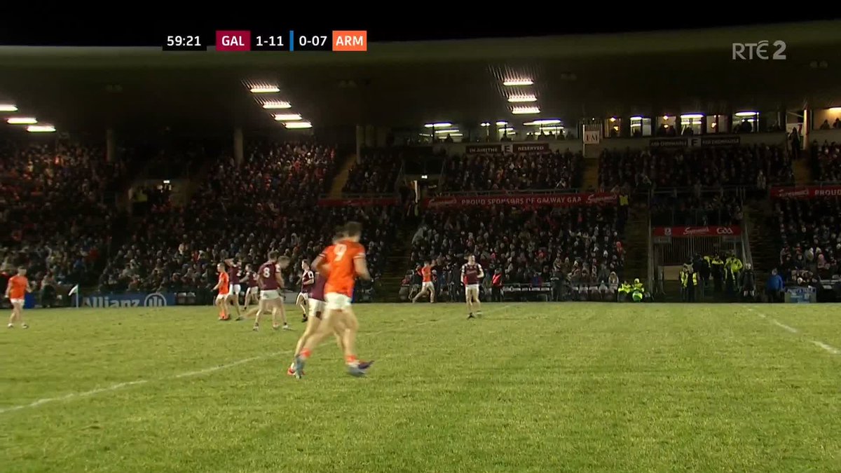Armagh are down to 14 men, Niall Grimley receives a red card Follow Galway v Armagh on TV, radio and online: 📺 🖥️ 📻 #RTEgaa