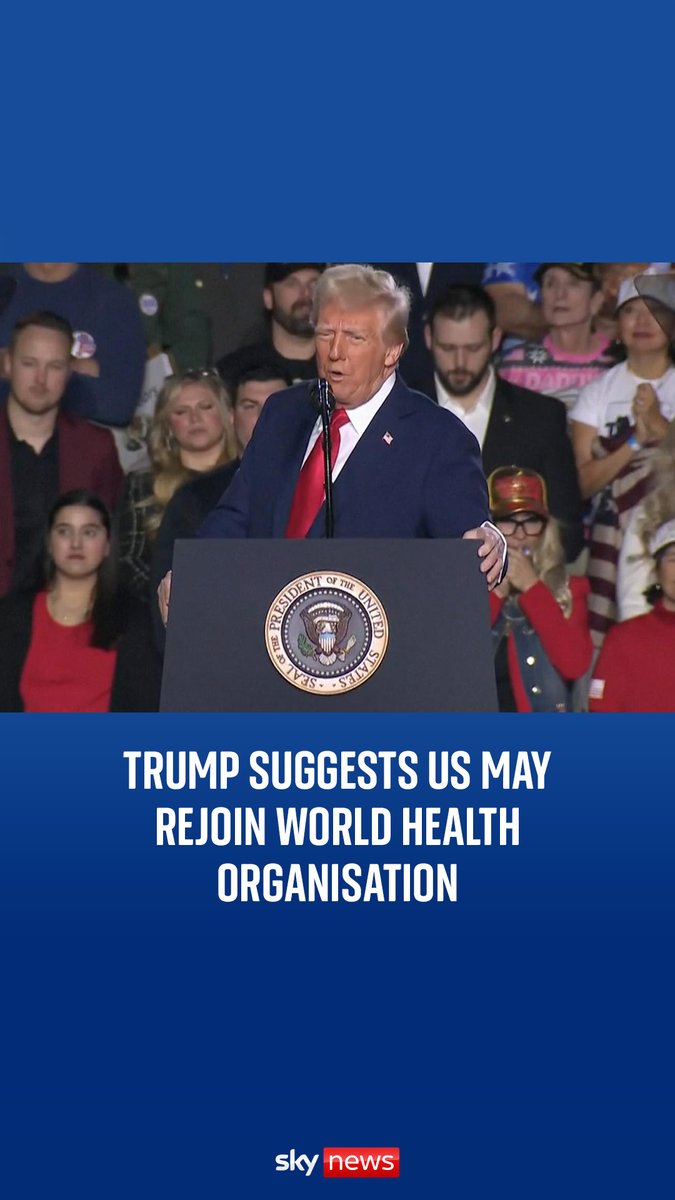 At a rally in Nevada, Donald Trump floated the idea of rejoining the World Health Organisation just days after he signed an executive order announcing America's intention to leave