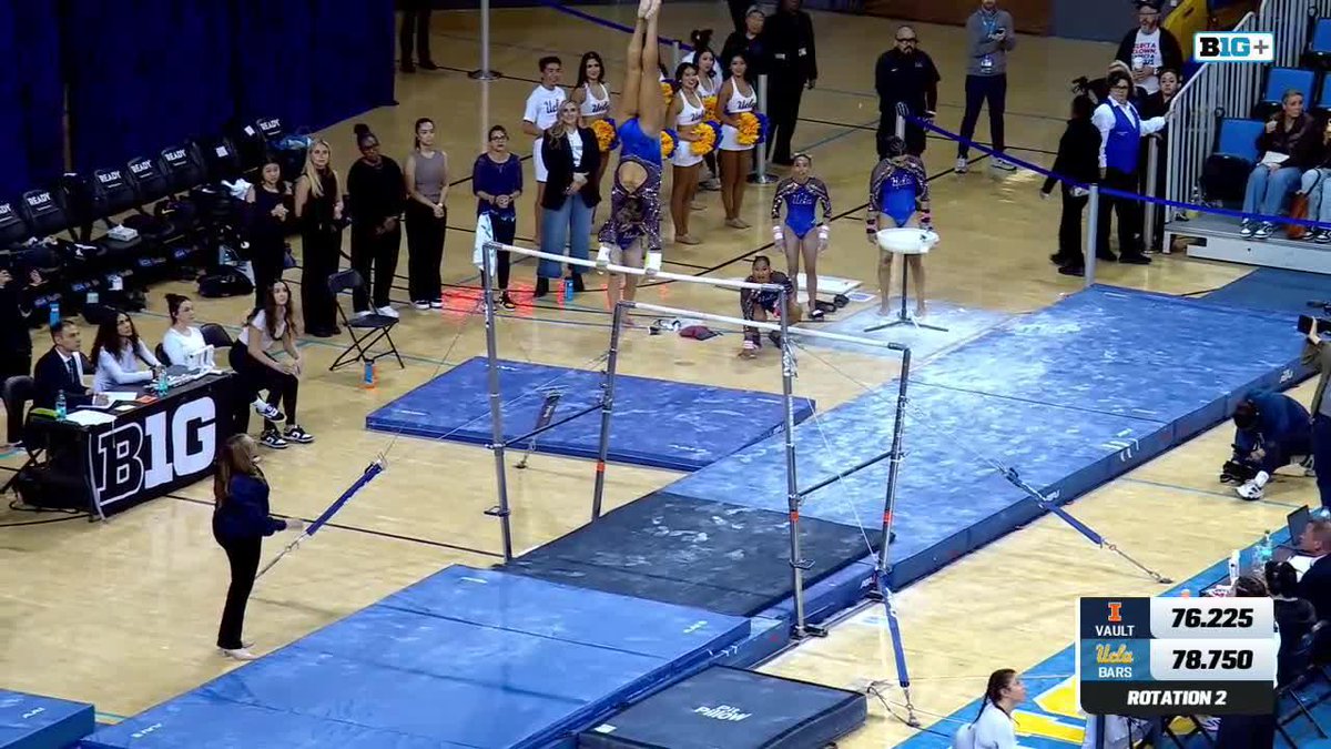 Nailed it! A new career-best 9.875 for freshman Macy McGowan! 💻: B1G+