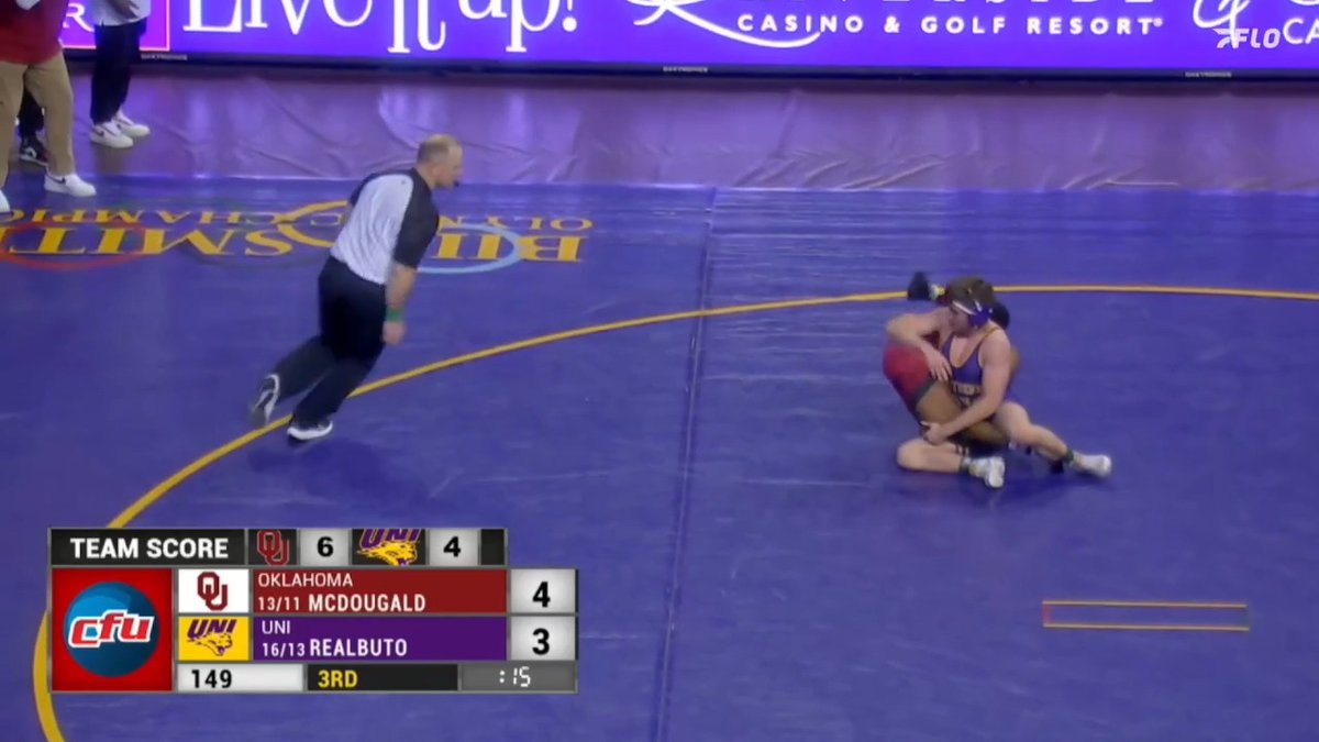 Panther jungle where dreams are made of! 😤 Realbuto scores the winning takedown with six seconds to go for the 6-4 decision!!! Panthers 7, Sooners 6 #PantherTrain | #EverLoyal