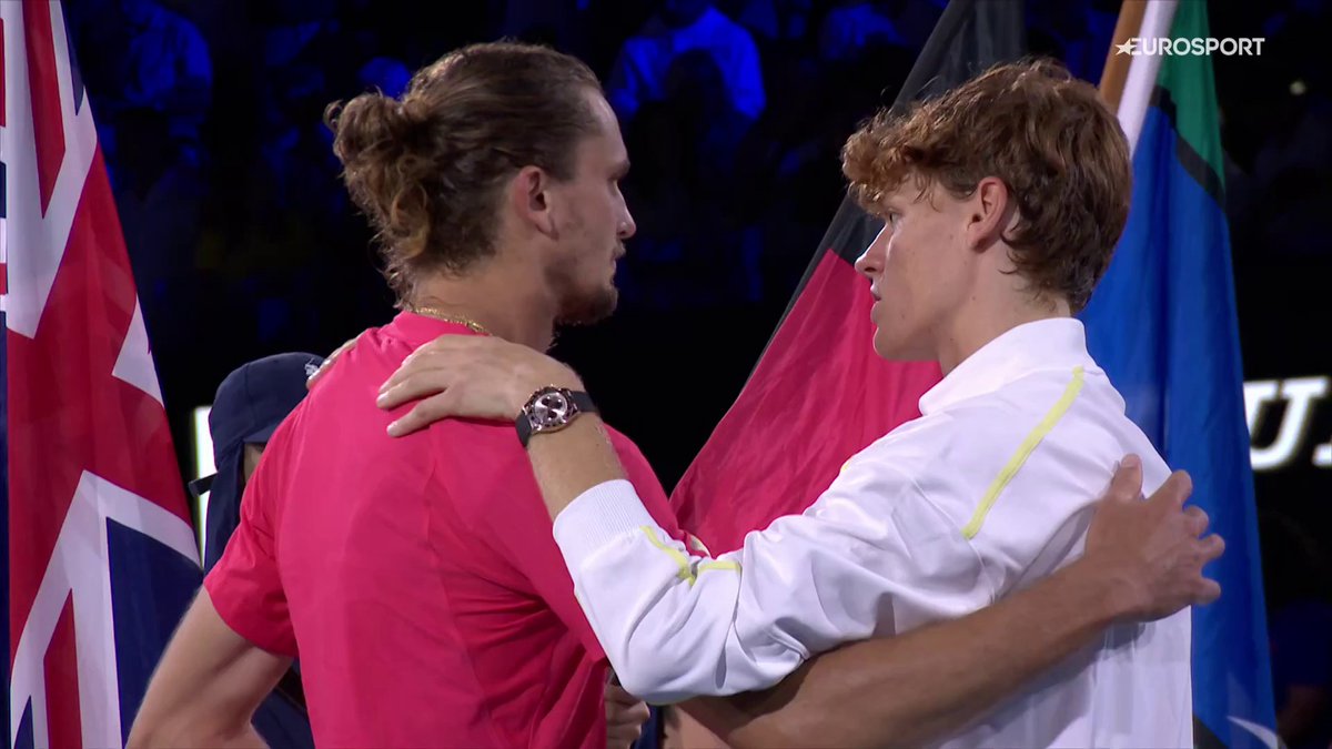 Che bella immagine di sport. Ci emozioniamo 🥹🥹🥹 #EurosportTENNIS #Tennis #AusOpen #AO2025 #Sinner #Zverev