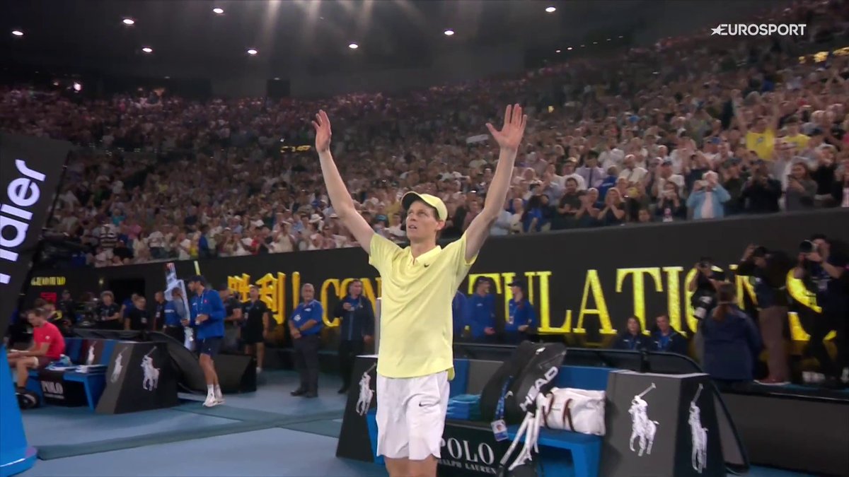 Il momento in cui Jannik Sinner ha scritto una nuova pagina di storia a Melbourne🏆🇮🇹 #EurosportTENNIS #Tennis #AusOpen #AO2025 #Sinner #Zverev