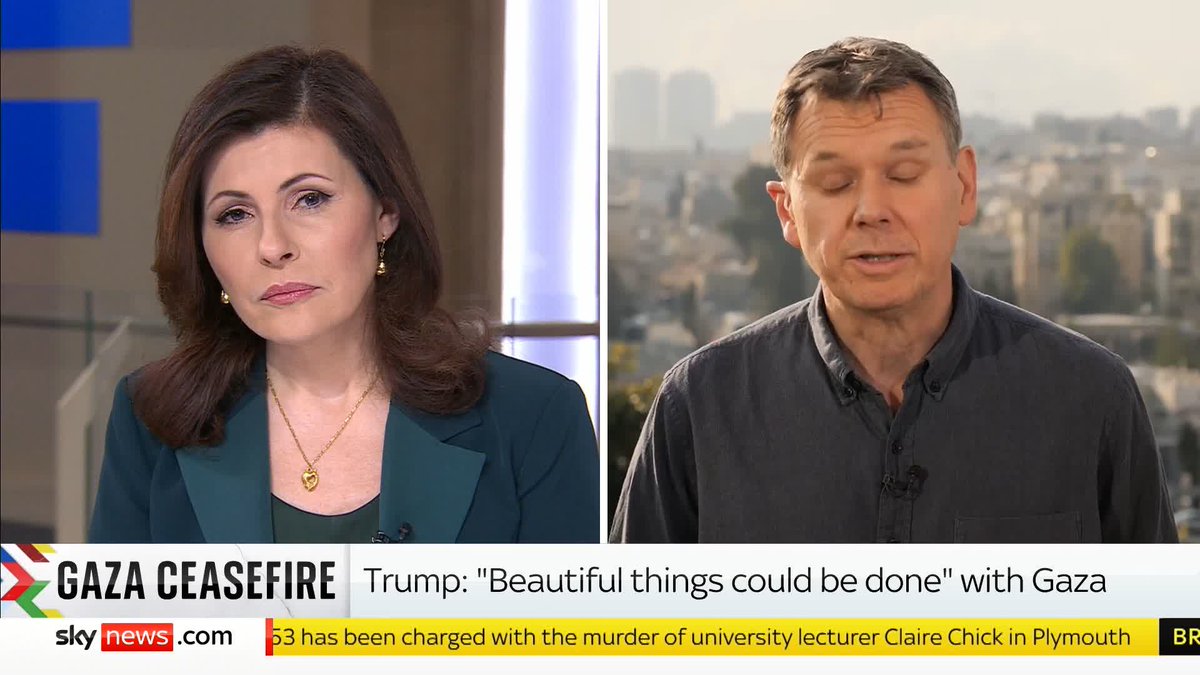 Sky's Adam Parsons reports live from Jerusalem and gives insight into Palestinian opinions on President Donald Trump's comments saying 'beautiful things could be done' with Gaza. 📺 Sky 501, Virgin 602, Freeview 233 and YouTube