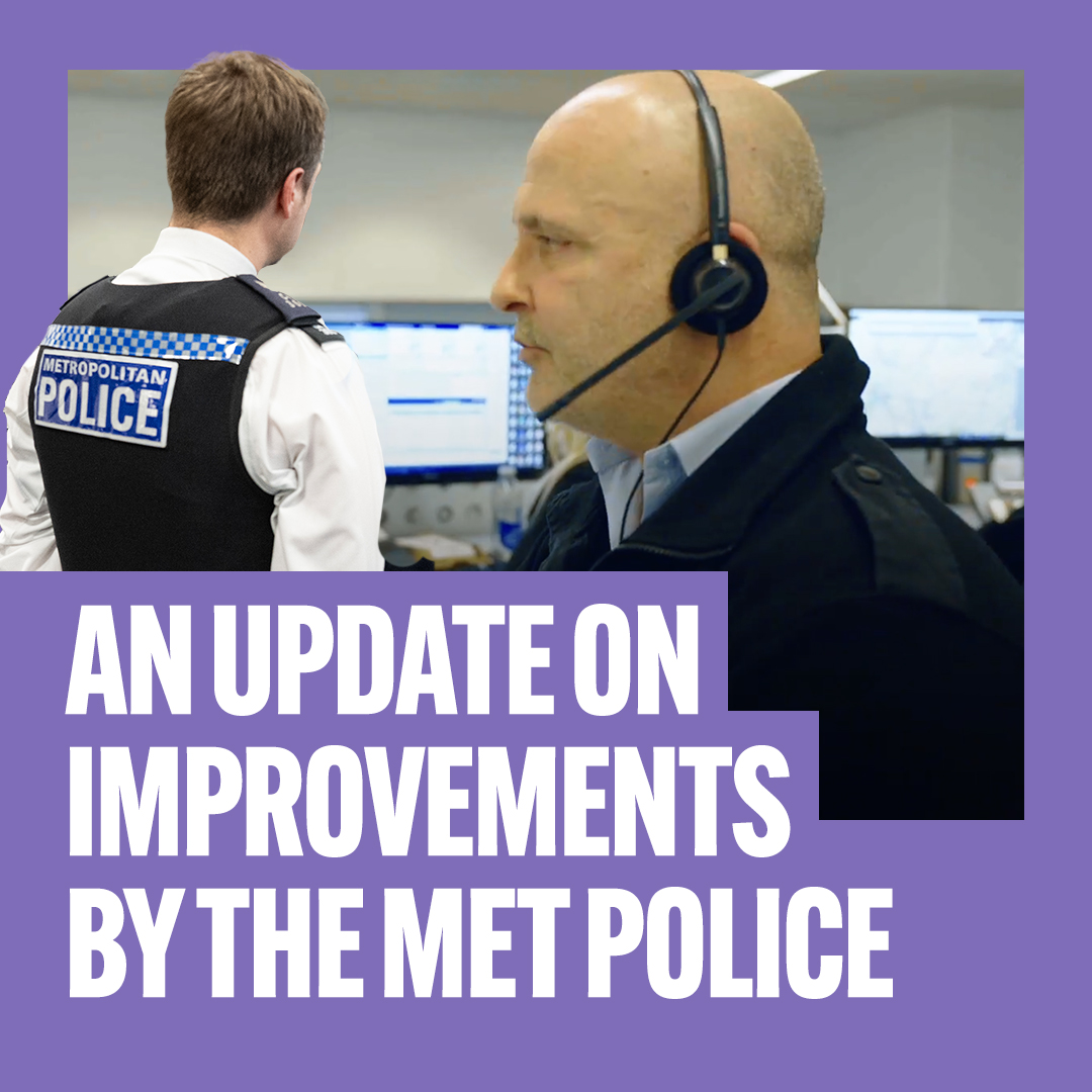 Thanks to hard work from across the Met & City Hall's record investment, the Met Police Service is now out of special measures. There’s still more to do, and as mayor, I’ll continue to work with the Met to ensure we build a safer London for everyone.