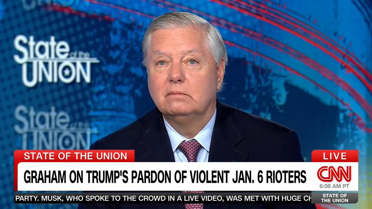 .Lindsey Graham tells Dana Bash it was a mistake for Trump to revoke security for John Bolton and Mike Pompeo: "Whether you like Bolton or anybody else, we need to make sure that, if you serve in our government and you take out a foreign power at the request of the administration, that we do not leave you hanging."