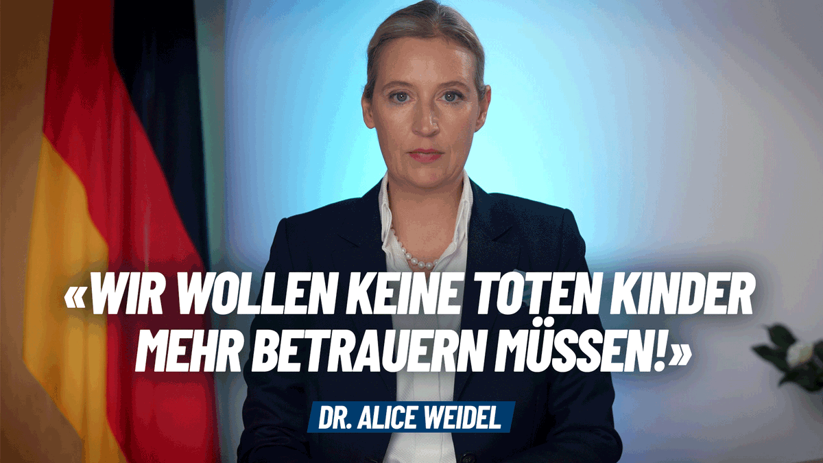 "Dass die Union nach dem mörderischen Messerangriff eines Afghanen auf Kleinkinder die Begründung ihres Antrags dazu missbraucht, sich an der AfD abzuarbeiten, ist verstörend. Wir wollen keine toten Kinder mehr betrauern müssen!"