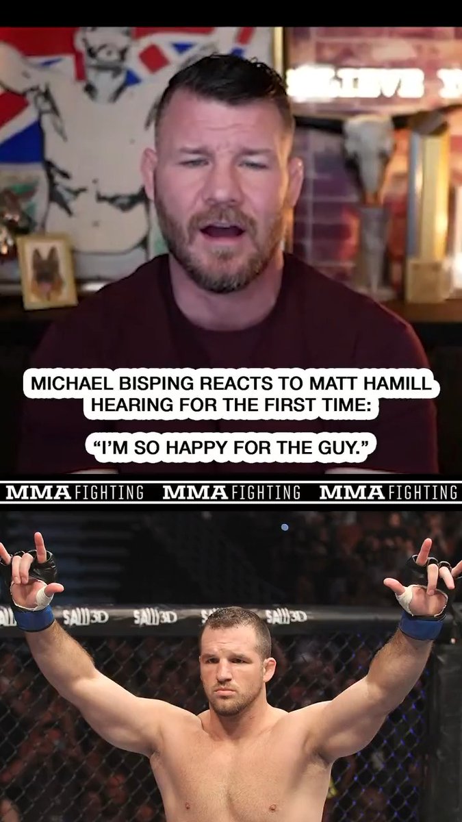 Michael Bisping was overjoyed to learn Matt Hamill was able to hear for the first time in 41 years (🎥: @mikeHeck_JR)