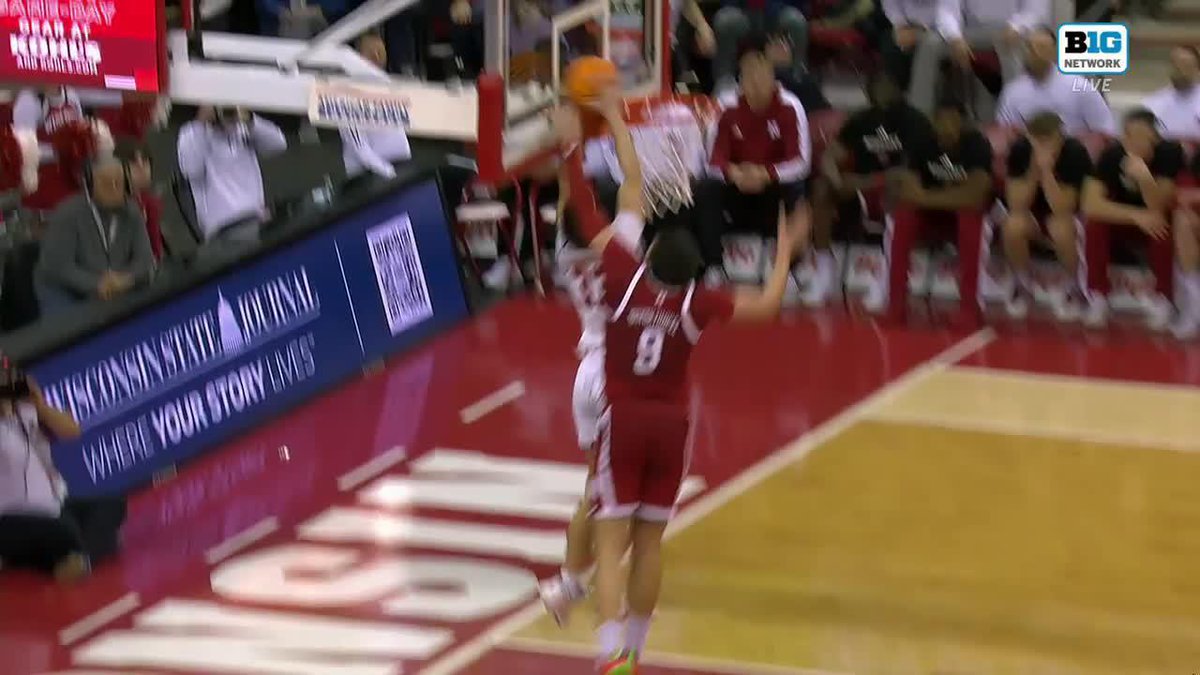 JANICKI THROWS IT DOWN ‼️ Wisconsin Basketball #B1GMBBall on Big Ten Network 📺