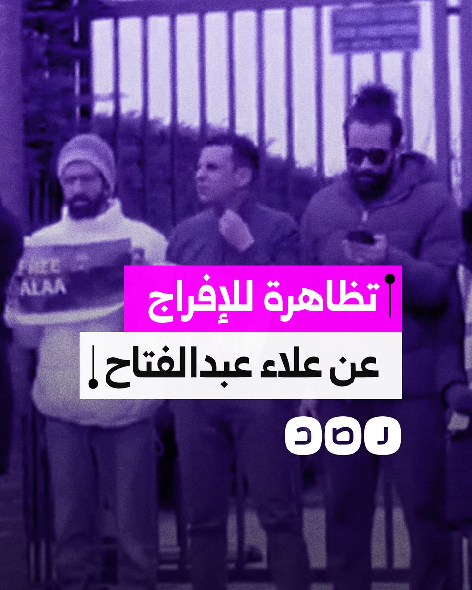 مصريون بهولندا يتظاهرون أمام السفارة المصرية في لاهاي للمطالبة بالإفراج عن علاء عبدالفتاح