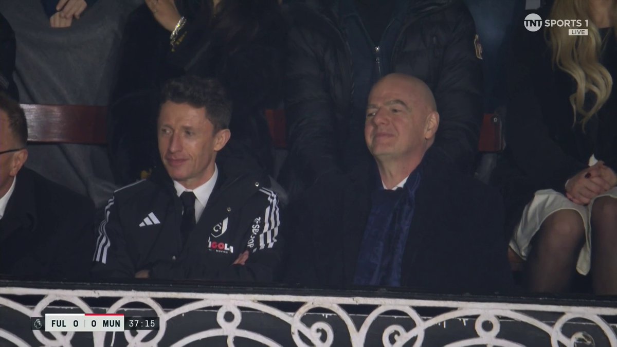 FIFA President Gianni Infantino spotted at Craven Cottage 👀 📺 TNT Sports &amp; discovery+ UK