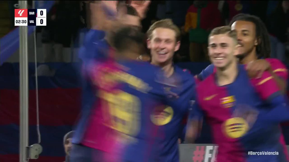 FRENKIE DE JONG SCORES FROM A LAMINE YAMAL ASSIST ‼️