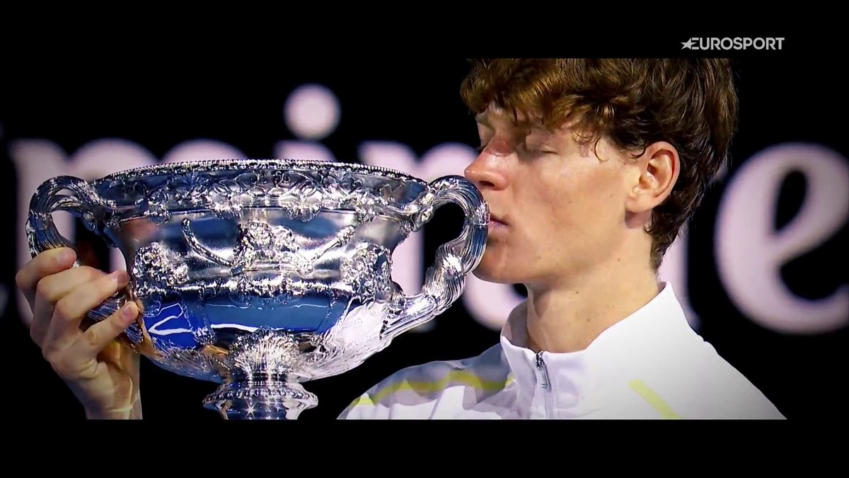 BUONANOTTE COSÌ 😍🏆 #EurosportTENNIS #AusOpen #AO2025 #Tennis #AustralianOpen #Sinner