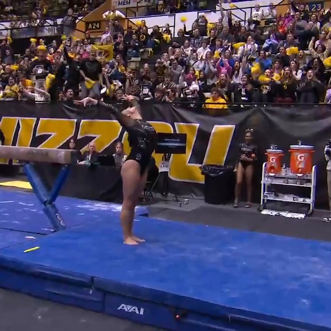 Helen Hu SHINES on beam ✨ Mizzou Gymnastics