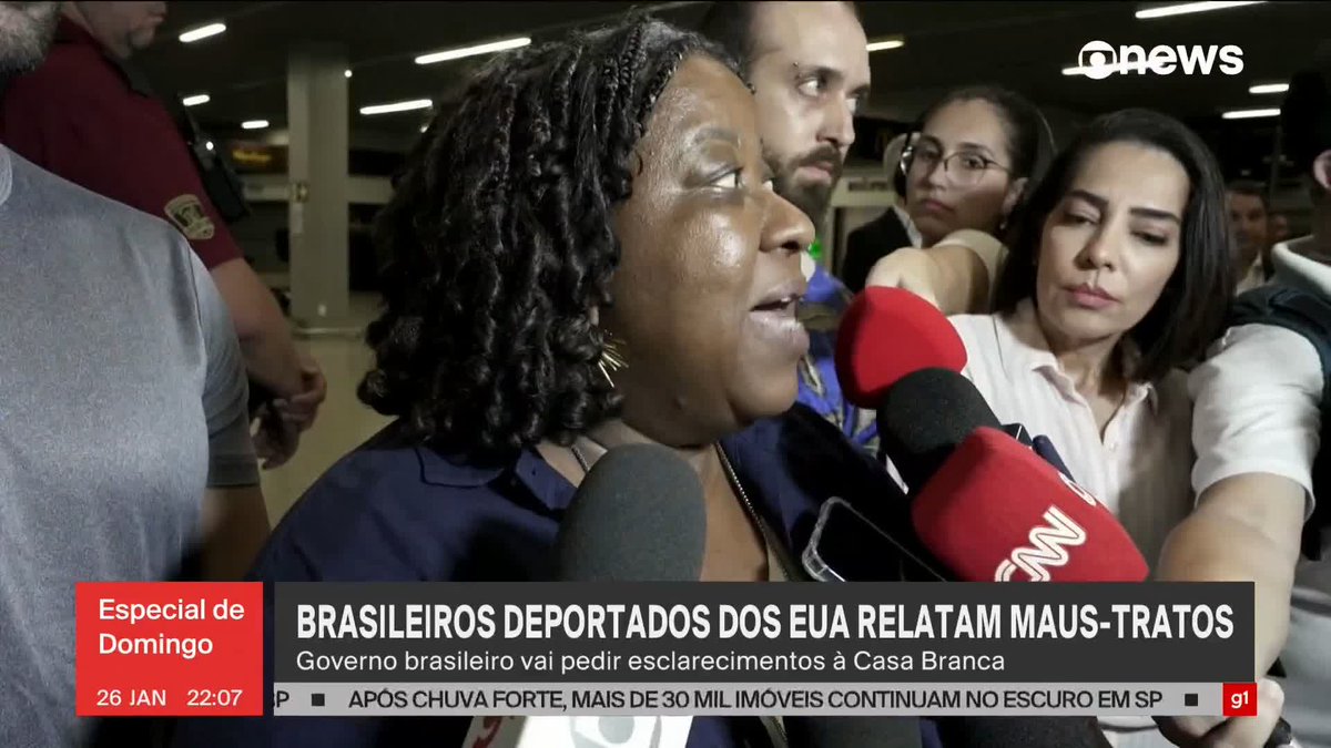 "As políticas imigratórias não podem violar os direitos humanos", diz a ministra dos Direitos Humanos e da Cidadania, Macaé Evaristo, sobre os brasileiros deportados pelos EUA. ➡ Assista: #GloboNews #EspecialDeDomingo