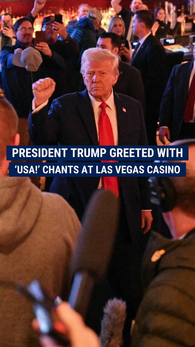 'USA! USA!': President Trump shocked gamblers when he made a surprise visit to a casino after holding a rally in Las Vegas where focused on reducing federal taxes for hospitality workers with his "no tax on tips" campaign promise.