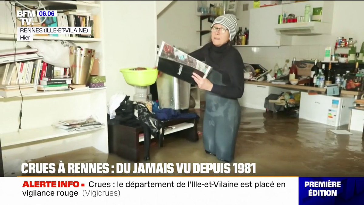 "Il faut partir": les images de Rennes sous les eaux, qui connaît une crue inédite depuis 1981