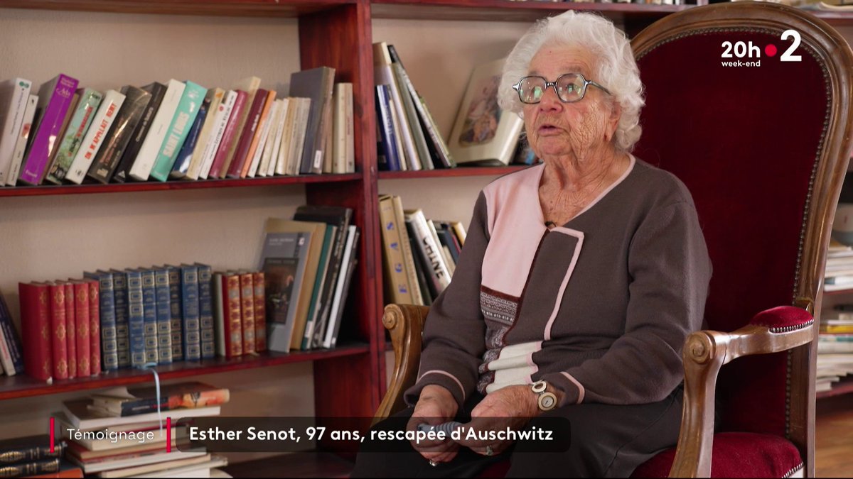 🔴 🗣 "Ils ont commencé par nous raser entièrement et nous ont tatoué un numéro sur les bras". À l'occasion des 80 ans après la libération du camp voici le témoignage d'une des dernières survivantes, Esther Senot, âgée de 97 ans. ▶️ #JT20H