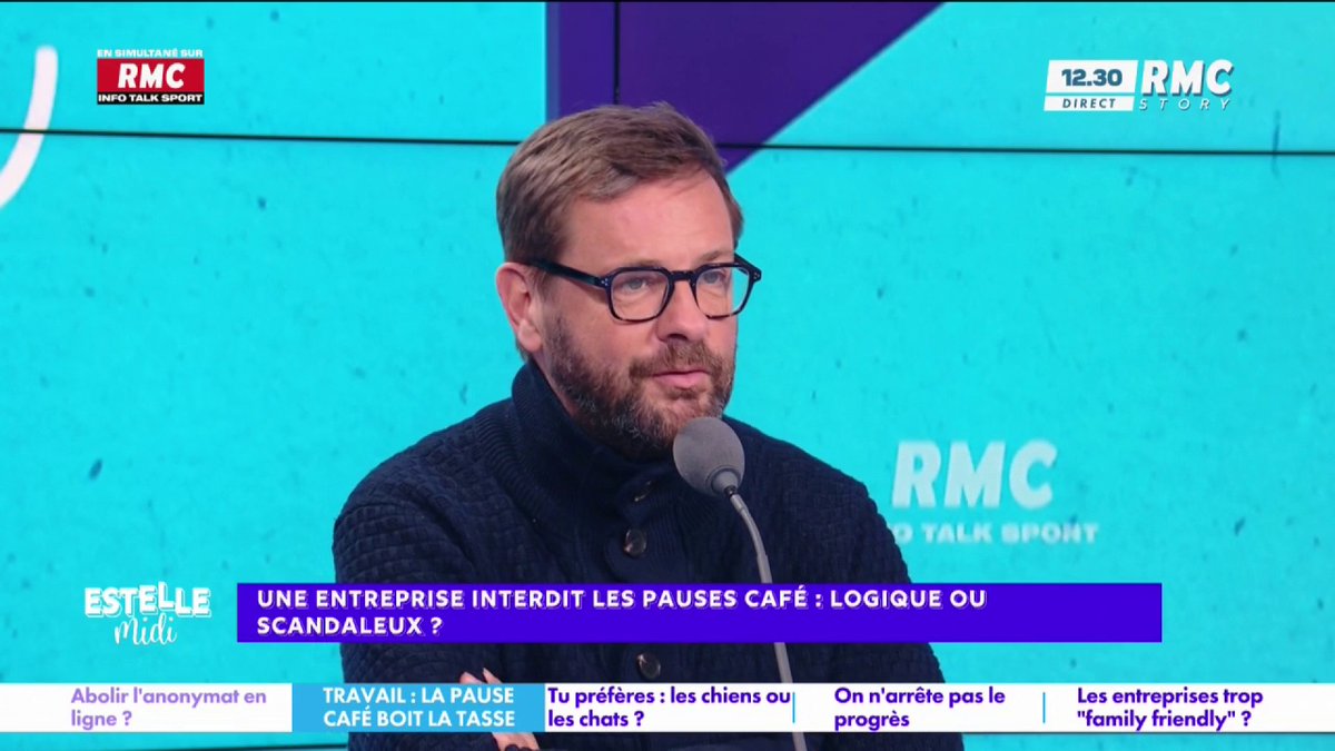 ☕️ Une entreprise interdit les pauses café 🎙️ Lavrilleux Jerome : "Je suis pour que l'on prenne autant de pause café qu'on le veuille, à condition que, quand t'arrives à la pause tu badges puis quand t'en repars, tu rebadges ! Et tu n'es pas payé pendant ce moment..." #EstelleMidi