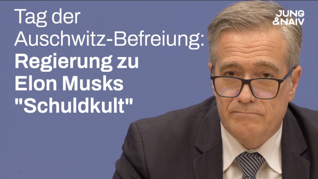 Am Tag der Befreiung von Auschwitz möchte die Bundesregierung das von Elon Musk verbreitete rechtsextreme "Schuldkult"-Narrativ vom Samstag nicht kommentieren. Keine Pointe.