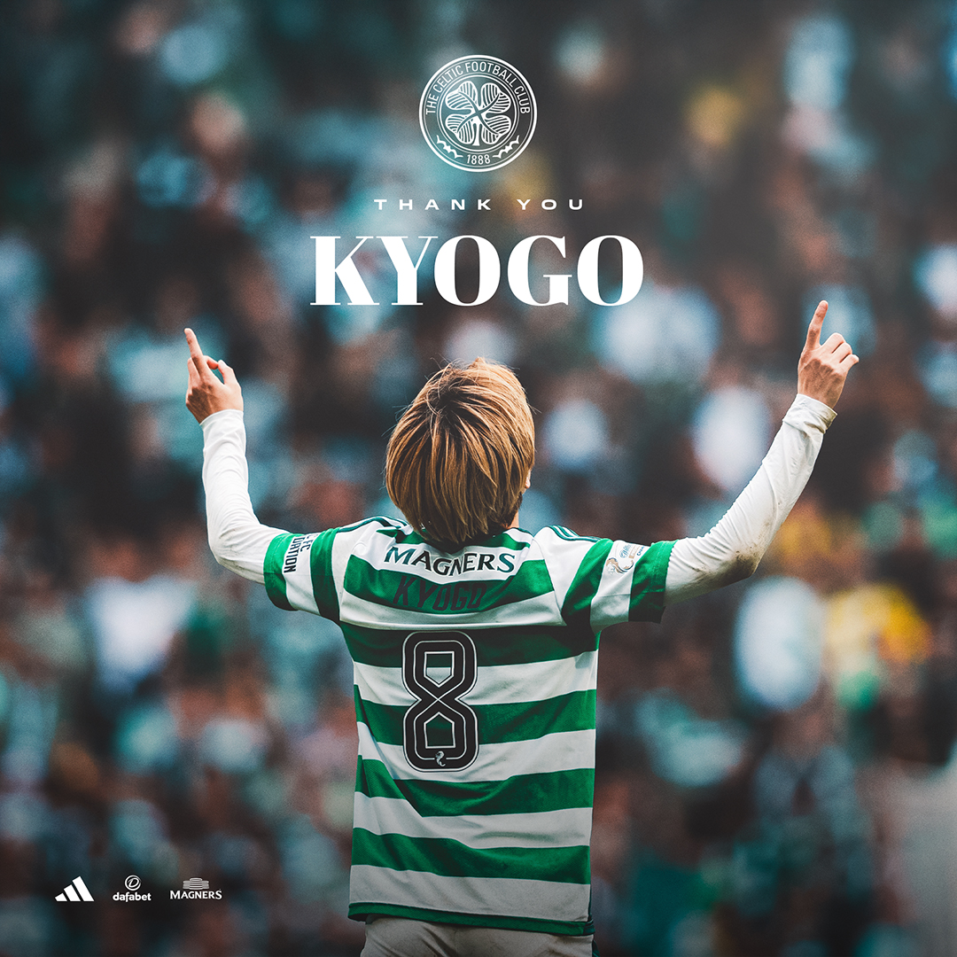 We can confirm that Kyogo has joined French Ligue 1 side, Stade Rennais FC. Everyone at #CelticFC would like to thank Kyogo for his amazing contribution to the club. Forever a Celtic Icon. Best of luck and thank you, Kyogo 🍀🇯🇵