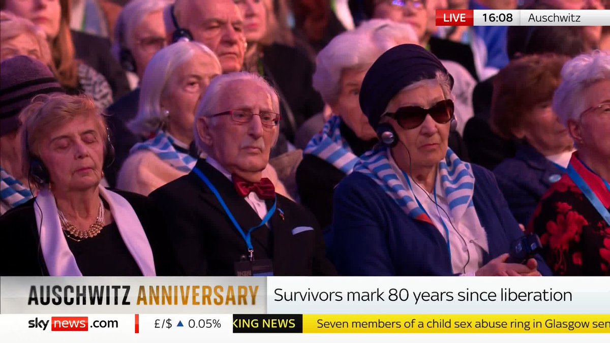 "Men and women who have shared this misery with me." Holocaust survivor, Marian Turski delivers the welcome address at the ceremony to commemorate 80 years since the liberation of Auschwitz Live updates ➡️ 📺 Sky 501, Freeview 233 and YouTube