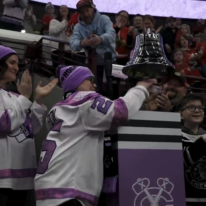 Celebrating remission with our friend Stephen Foltin 💜👏 CIBC US | Hockey Fights Cancer