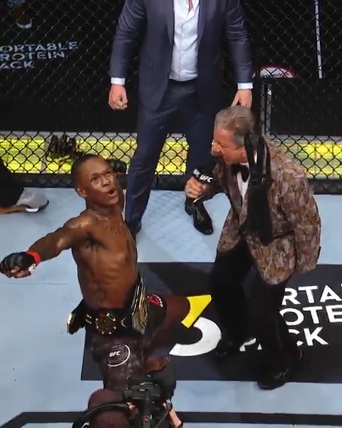 No one quite does it like Izzy with the celebrations 🕺 @Stylebender returns to the Octagon at #UFCSaudiArabia! [ موسم الرياض | Riyadh Season | #RiyadhSeason ]