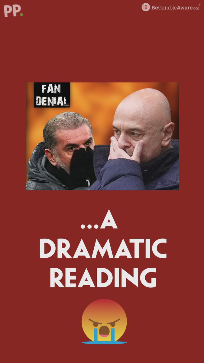 "Tottenham are playing football like someone trying to sh*t with half an ar*ehole..." It's all falling apart for Spurs fans, so here's Fan Denial to make it even worse... 18+ GambleAware | #THFC | #COYS