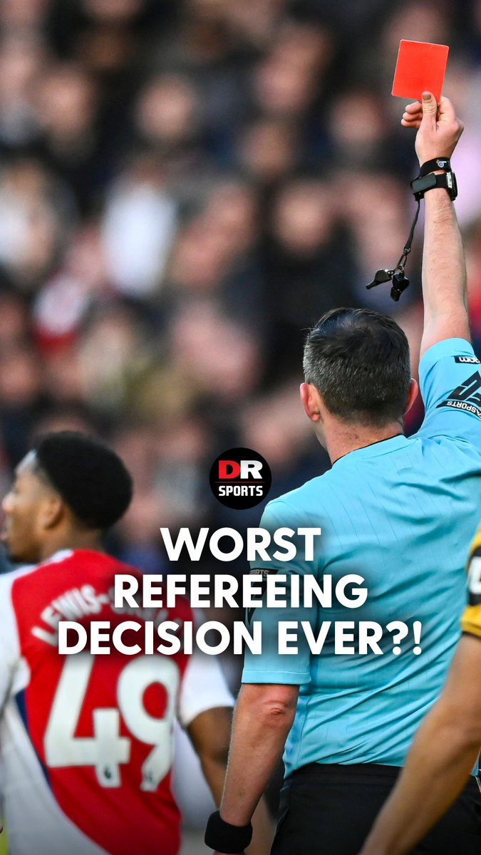 Is the Miles-Lewis Skelly red card the worst refereeing decision ever? 🤔 #WeekendRoundUp #Arsenal #AFC