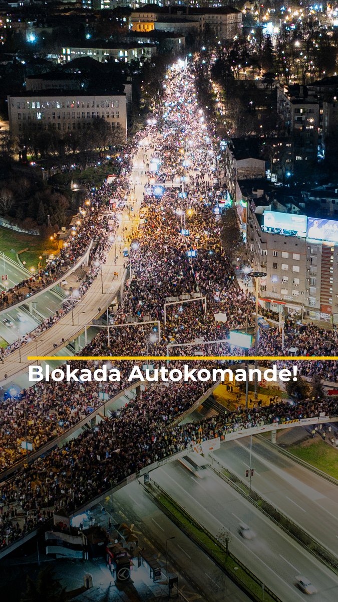 Blokada Autokomande u Beogradu, kadrovi iz drona