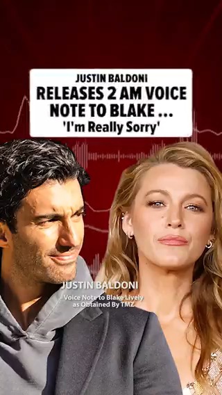 #JustinBaldoni revealed a nearly 7-minute apology he sent #BlakeLively while they were working on the #ItEndsWithUs script. Justin's voice note was clearly recorded shortly after their now-infamous meeting to discuss the film's rooftop scene. Full story: