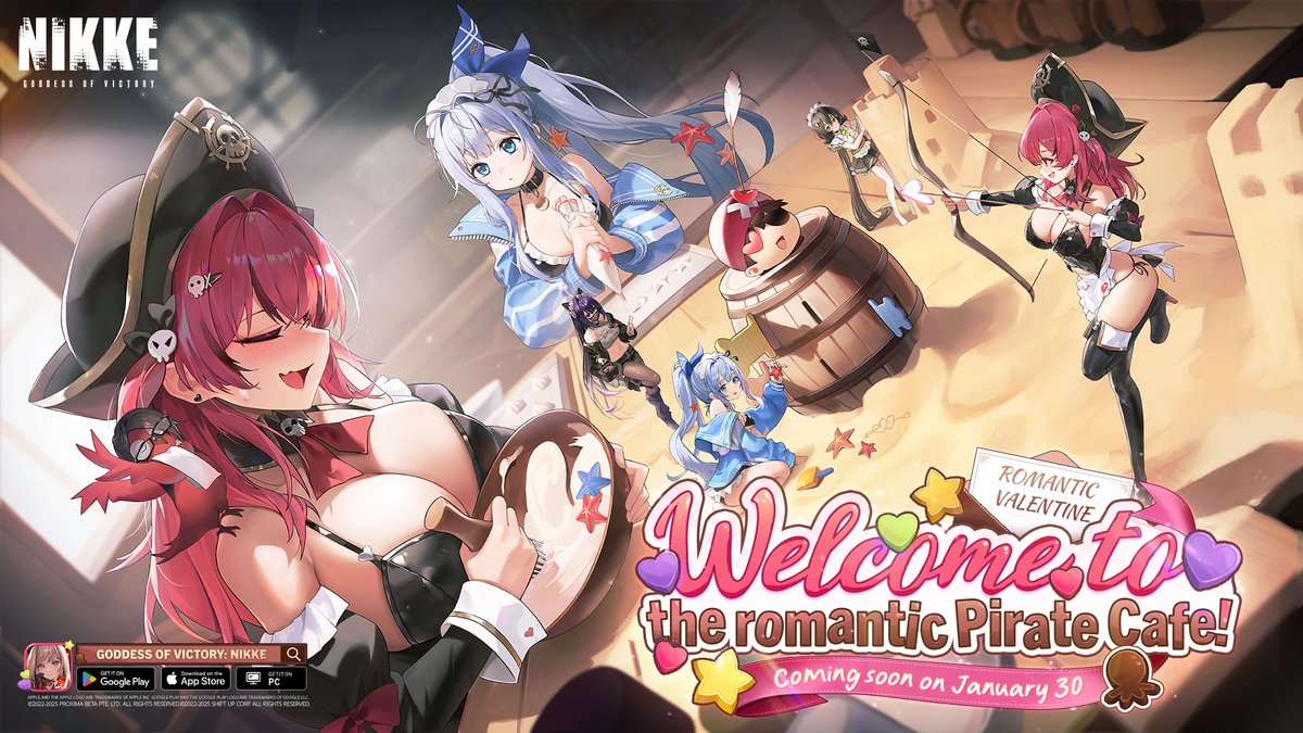 【ROMANTIC VALENTINE PV】 Welcome to the romantic Pirate Cafe! ROMANTIC VALENTINE is about to begin! HD Ver 🔗: #NIKKE