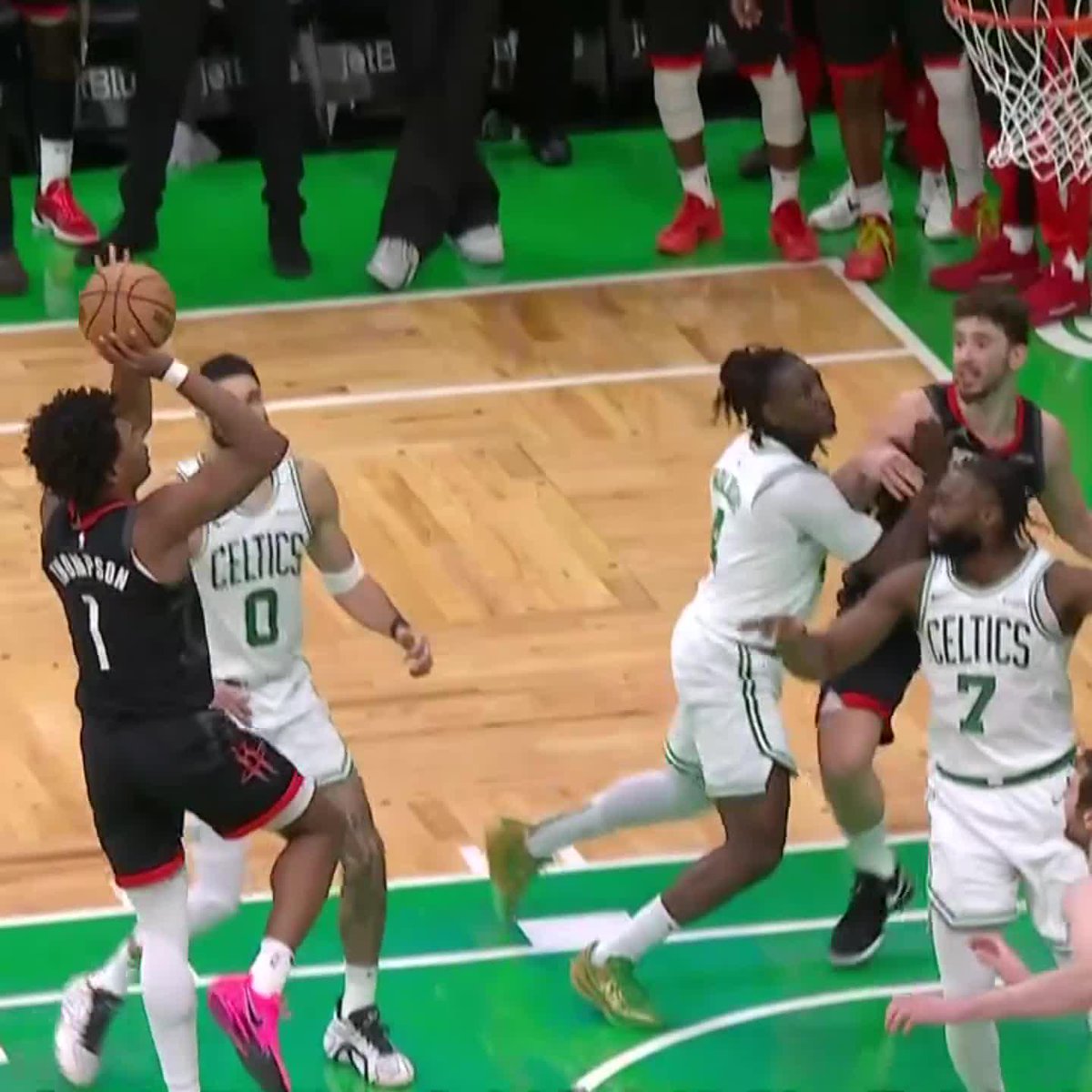 AMEN THOMPSON GAME-WINNER ON JAYLEN BROWN TO BEAT THE CELTICS 😱