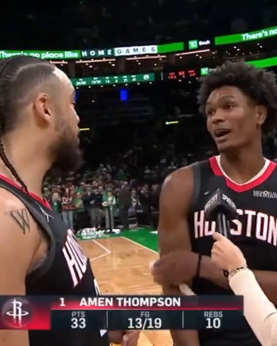 "That's my first game-winner. I feel like Kobe." Amen Thompson after beating Boston 🔥