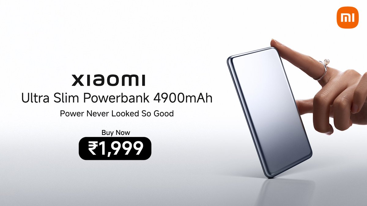 Compact, chic, and ready to charge! ✨ The #XiaomiUltraSlimPowerbank 4900mAh is slim enough for your bag and stylish enough to carry everywhere. Power never looked this good. 🫰 The sale is live now. Buy Now: